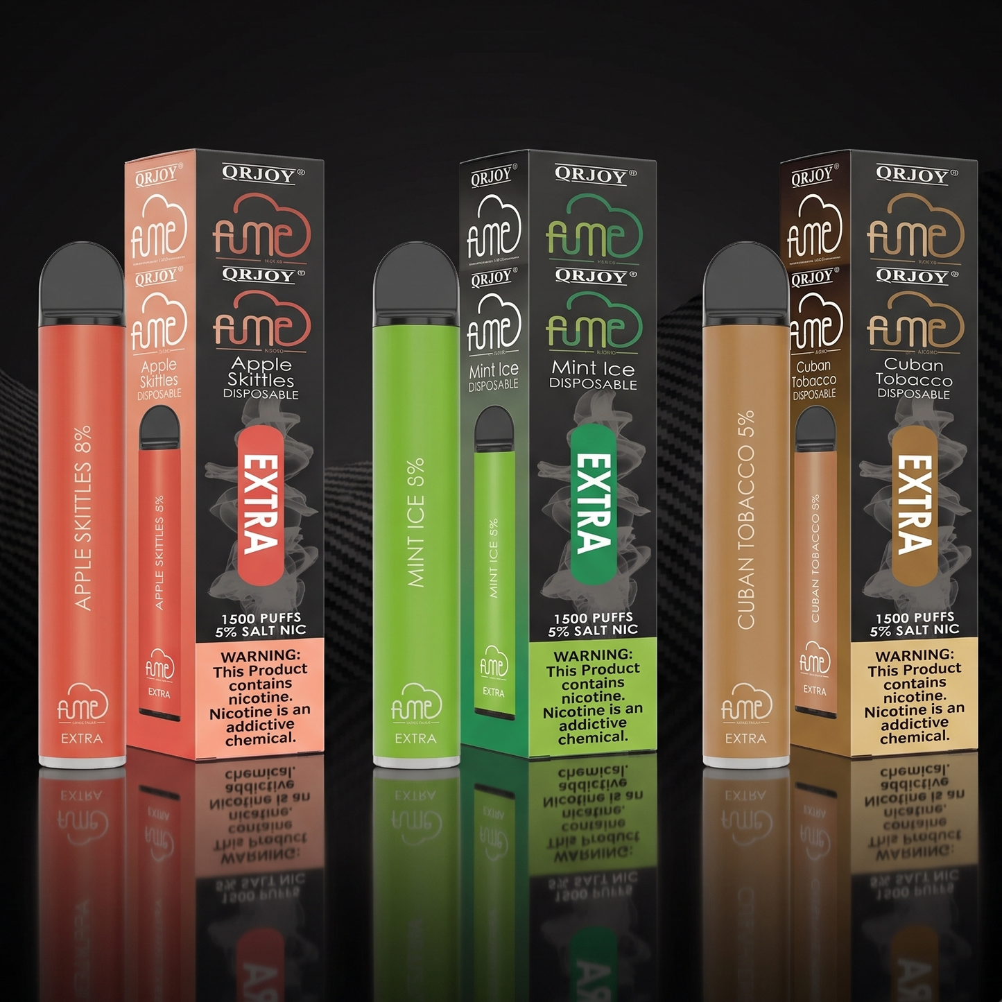 Fume Extra 1500 Puff Disposable Vape 10 Pack available in all flavors at Deltamates Smoke Shop.