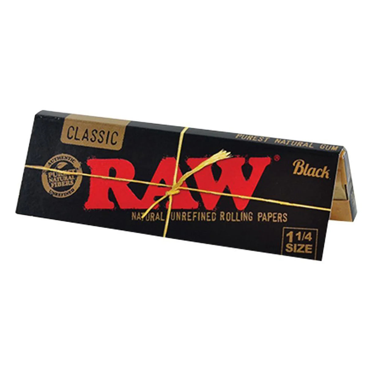 RAW BLACK ROLLING PAPERS - 1.25