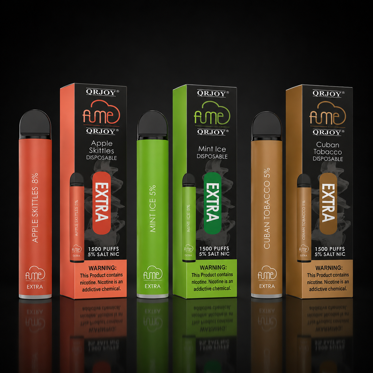 Fume Extra 1500 Puff Disposable Vape 10 Pack available in all flavors at Deltamates Smoke Shop.