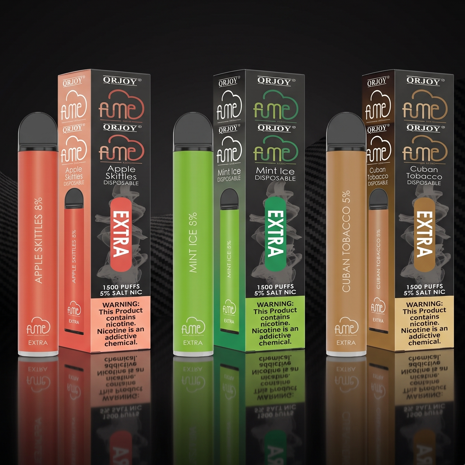 Fume Extra 1500 Puff Disposable Vape 10 Pack available in all flavors at Deltamates Smoke Shop.
