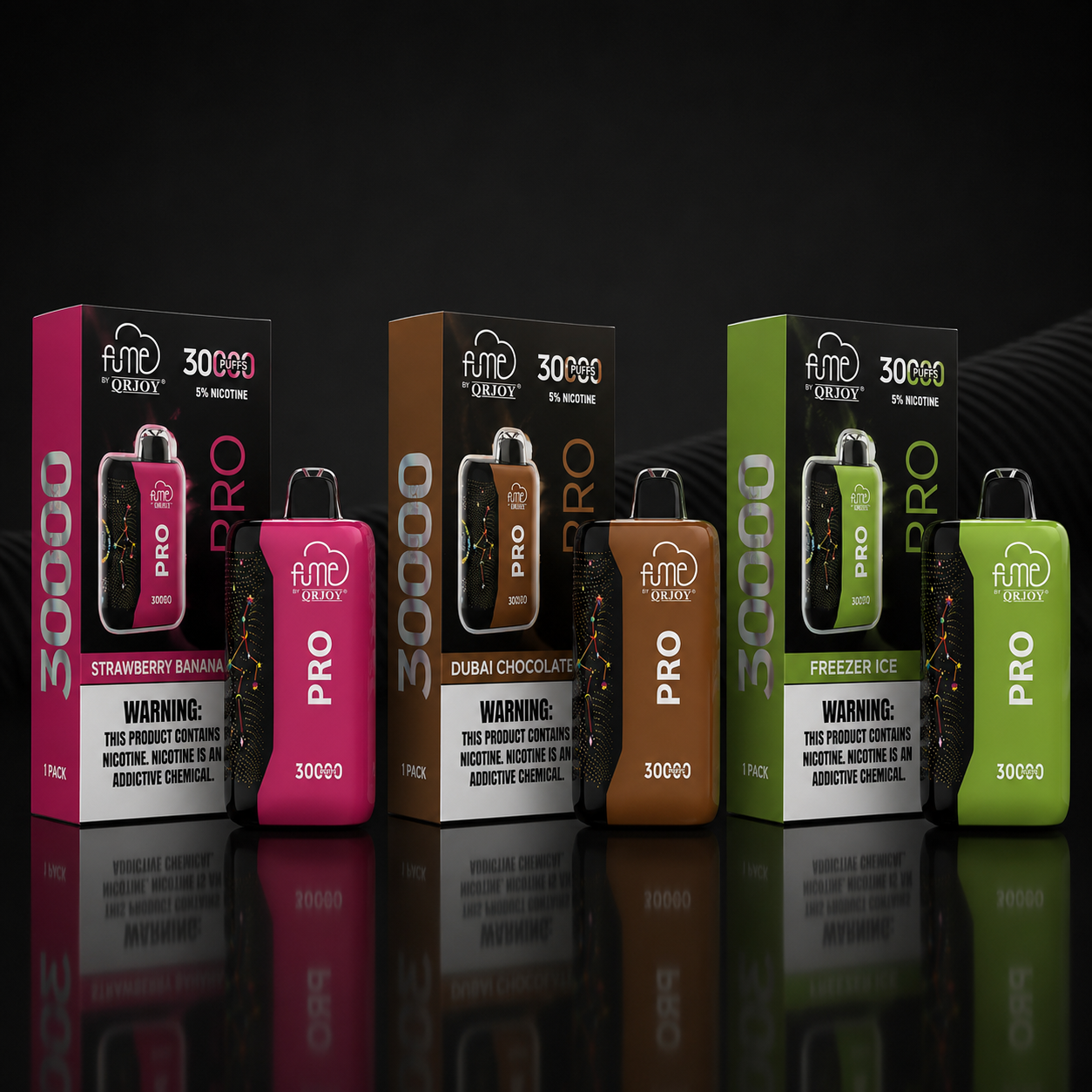 Fume Pro 30000 Puff Disposable Vape 5 Pack available in all flavors at Deltamates Smoke Shop.